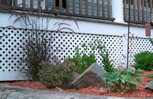 crimson corner of the garden